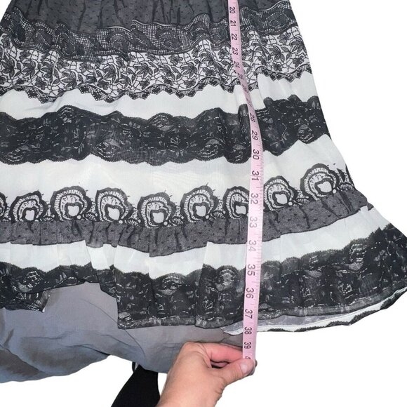 Kardashian Kollection Lace Print Sheer Dress-Size Medium Long Sleeve Floral - Picture 5 of 8